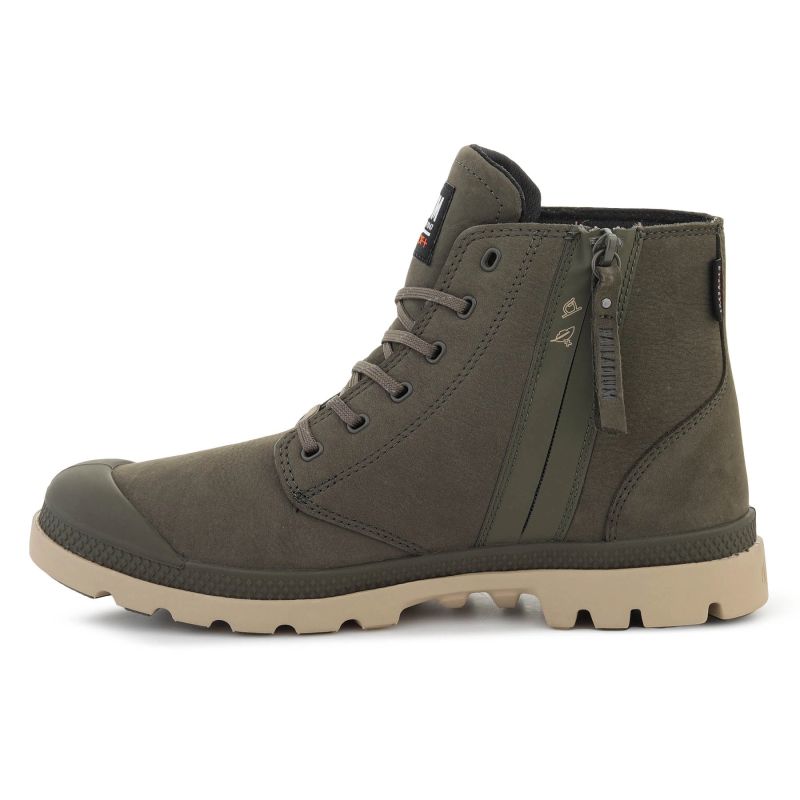 PALLADIUM PAMPA LITE+ ZIP WP+ OLIVE NIGHT 79577-325