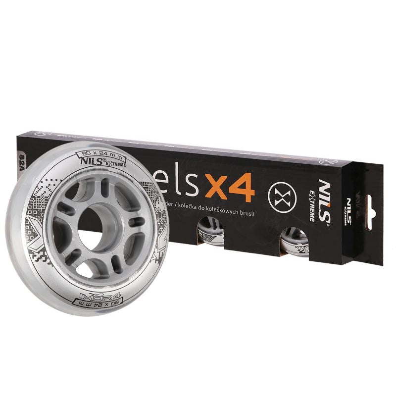 PU 80x24 82A TRANSPARENT WHEELS (4 pcs.) NILS EXTREME In preparation Your Sports Performance