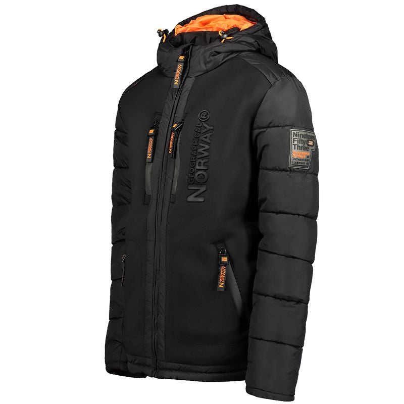 Geographical Norway BEACHWOOD BLACK-FORANGE DB MEN 068 BS4 BLACK men's jacket (WU6631H/GN-NOIR) In preparation Your Sports Performance
