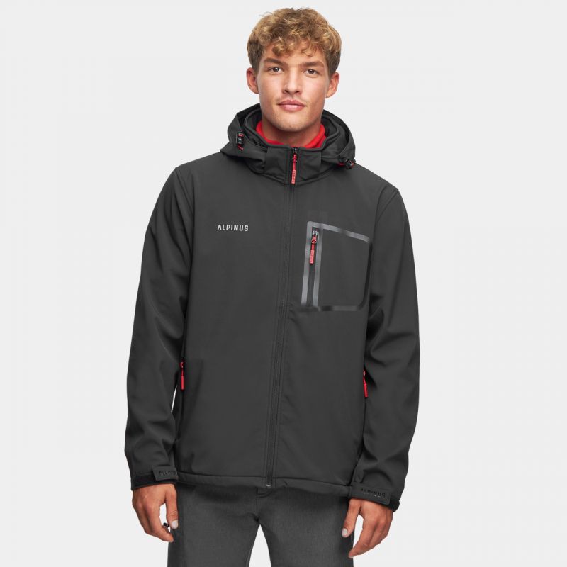 Alpinus Stenshuvud softshell jacket black BR43371