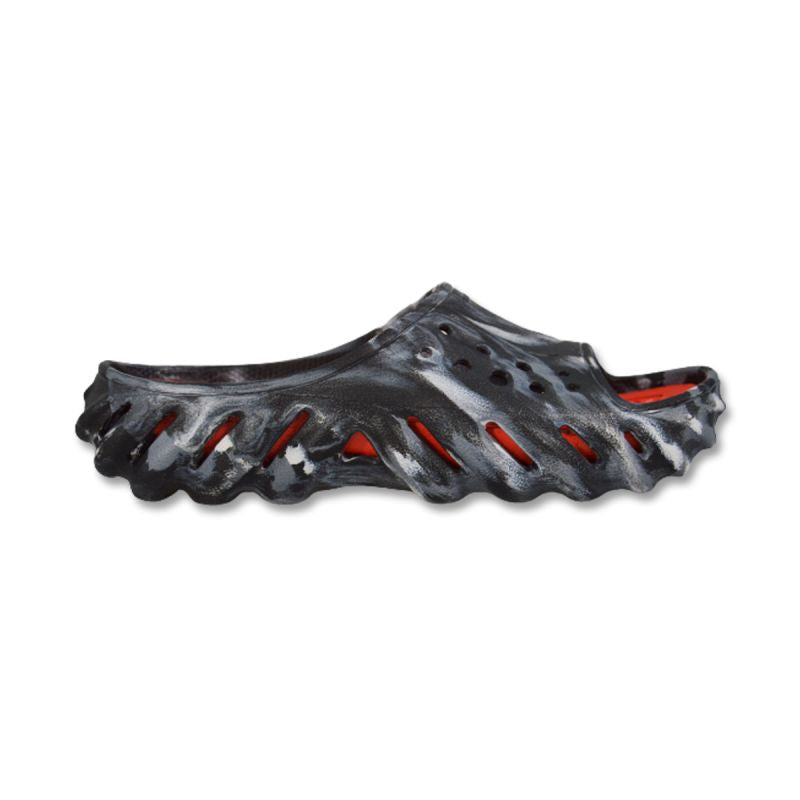 Crocs Echo Marbled Slide Pool Clogs in Black/Flame - 208467-0X9 Obuwie/Klapki Your Sports Performance
