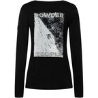 Women's SUPER.NATURAL W POWDER TO THE PEOPLE BIO J LS Long-Sleeve Top Black