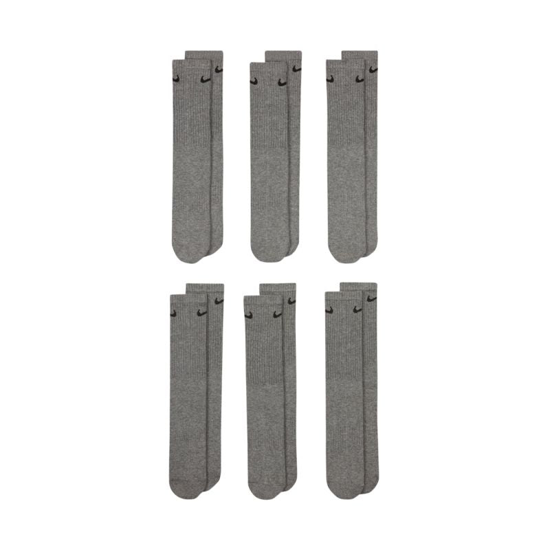 Nike Everyday Cush Crew Socks, 6 Pairs, Grey SX7666 064
