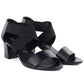 Women's black Jezzi RMR1954-27 strappy sandals Jezzi