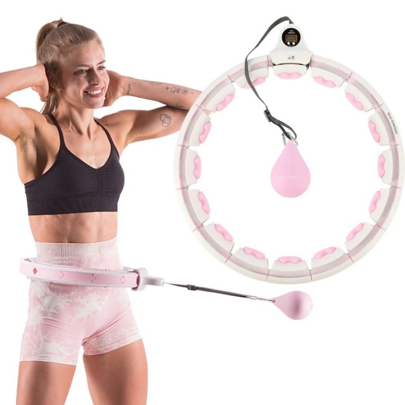 HMS HHW06 hula hoop with studs, weight and counter, pink In preparation Your Sports Performance