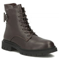 Women's leather ankle boots, dark brown, Filippo DBT8018