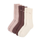 Puma Crew Socks 3 Pairs Brown, Pink, Beige 880355 39
