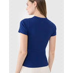 Women's slim ribbed t-shirt 4F 4FWSS25TTSHF1968-30S *Kategoria tymczasowa Your Sports Performance