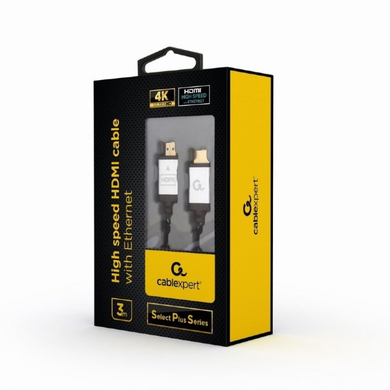 GEMBIRD Cable Select Plus Series CCB-HDMIL-3M (HDMI M - HDMI M; 3m; black) Kable i adaptery/Kable HDMI Your Sports Performance