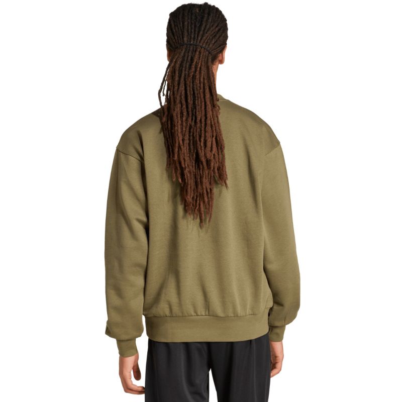 Men's adidas Essentials Feelcozy Fleece Sweatshirt Olive KD5149 In preparation Adidas