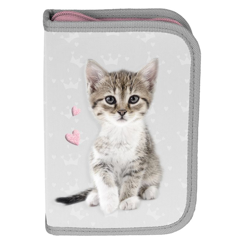 PASO Sweet Kitty gray school pencil case with school accessories - PP23KC-P001 Akcesoria/Akcesoria dla fanów koszykówki/Gadżety koszykarskie Your Sports Performance