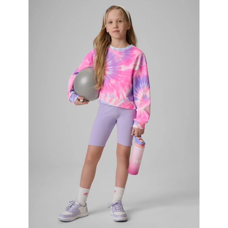 Girls' loose sweatshirt without hood 4F 4FJRSS26TSWSF2935-90A