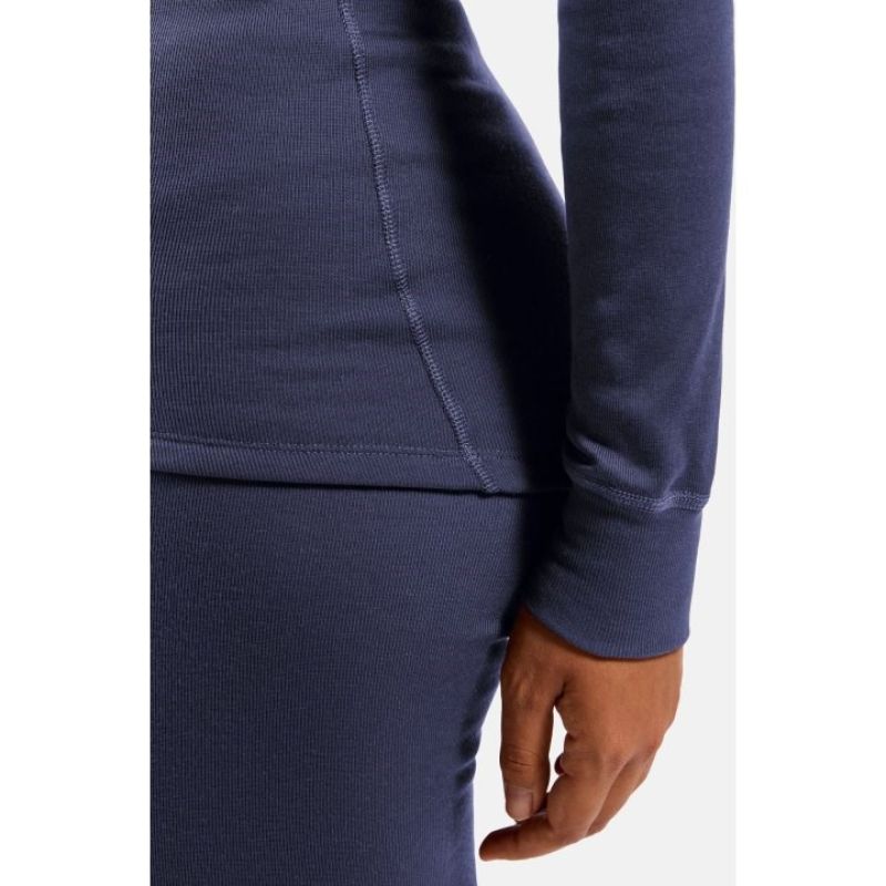 Odlo BL TOP turtle neck l/s ACTIVE WARM long sleeve thermal underwear size M Blue Odzież militarna/Bielizna termoaktywna Your Sports Performance