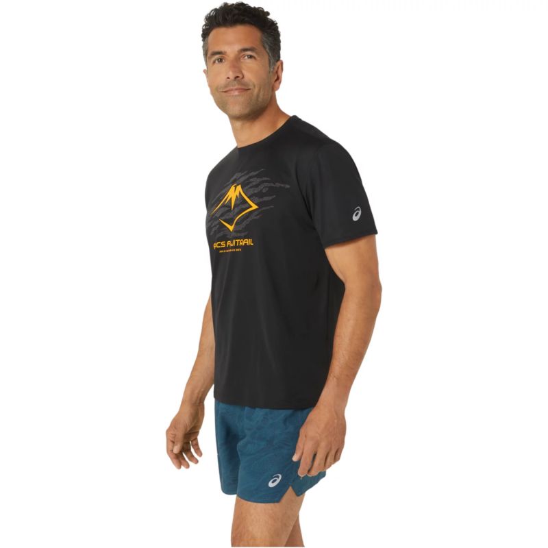 Asics Fujitrail Logo SS Top M 2011C981-001 T-shirt Clothing/Training Asics