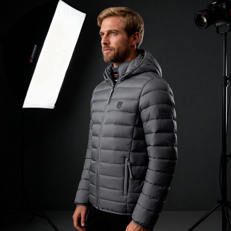 Geographical Norway men's jacket AMIGOTAL HOOD DB DGREY MEN 233 DARK GRAY (WZ5179H/GN-GRIS FONCÉ) In preparation Your Sports Performance