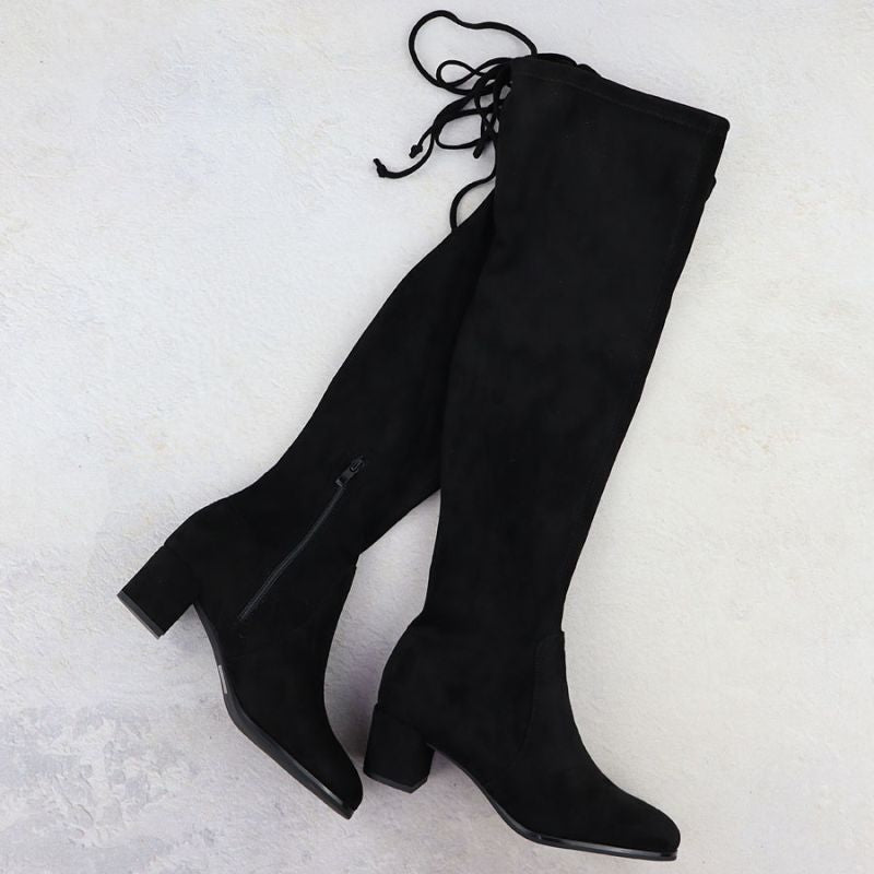 Women's over-the-knee boots, black, insulated, Sergio Leone KZ25413 Footwear Your Sports Performance