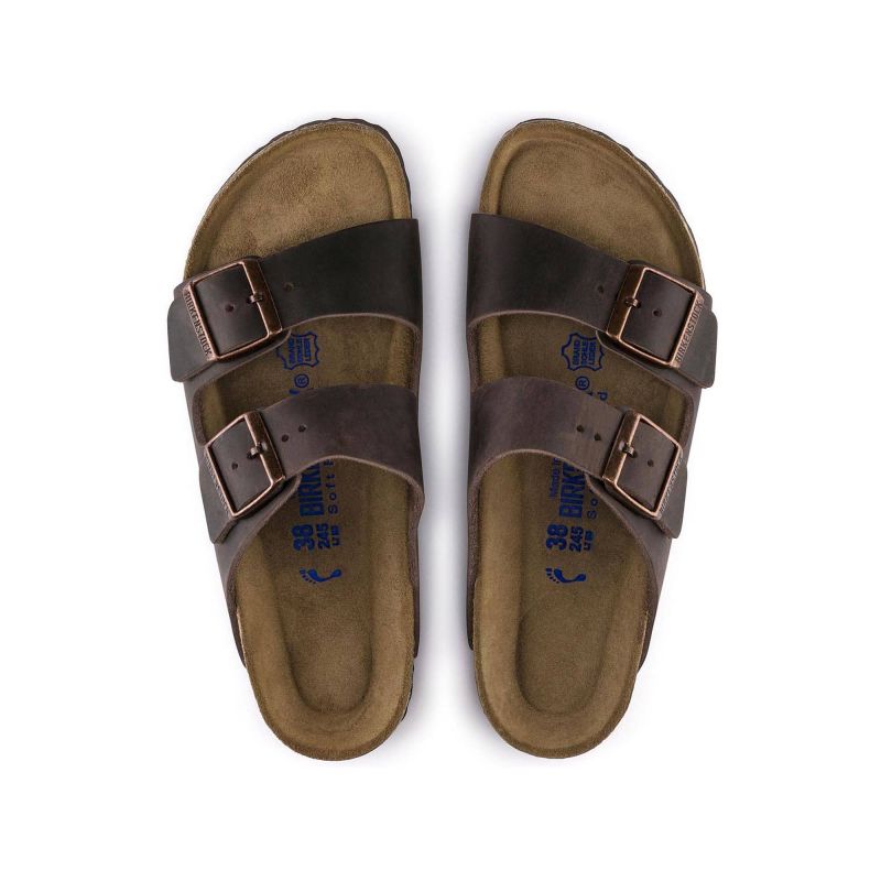 Birkenstock Arizona Soft Footbed Oiled Leather Habana Narrow Women's Slides (0452763) Footwear/Lifestyle/Brinkenstock/Klapki/chodaki Birkenstock