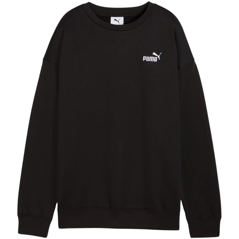 Puma Women's ESS Small No. 1 Logo Relaxed Crew Sweatshirt Black 633268 01