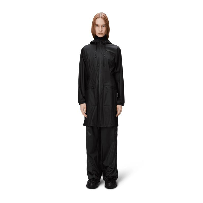 Rains Women's Cargo Curve Jacket W3 12050 01 Black Raincoat Clothing Your Sports Performance