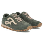 Women's leather shoes, suede sneakers, green Filippo DP7961