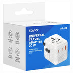 SAVIO UNIVERSAL TRAVEL ADAPTER 20W AP-08 Kable i adaptery/Adaptery, przejściówki Your Sports Performance