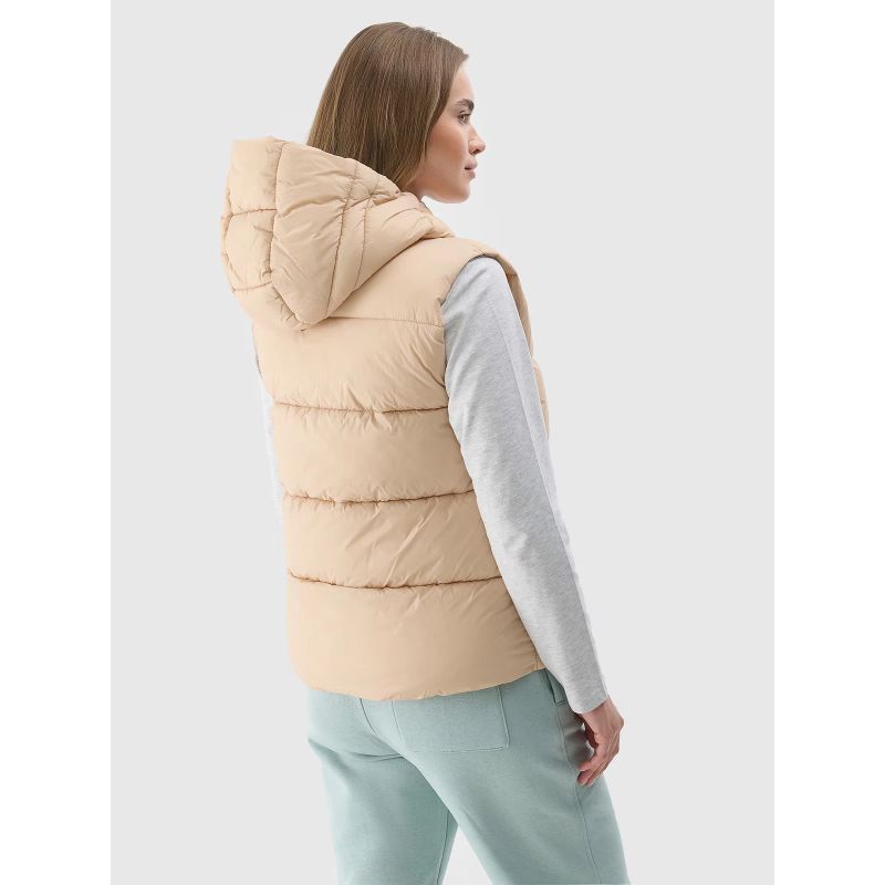 Women's quilted down vest with hood 4F 4FWAW24TVJAF141-83S *Kategoria tymczasowa Your Sports Performance