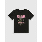 Girls' regular printed T-shirt 4F 4FJRAW26TTSHF4240-20S