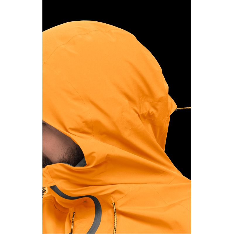 Jack Wolfskin HIGHEST PEAK JACKET M orange pop men's raincoat (1115131_3087) In preparation Your Sports Performance