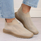 D&A W OLI257A beige slip-on sneakers with rhinestones Footwear/Lifestyle/S.Barski Your Sports Performance
