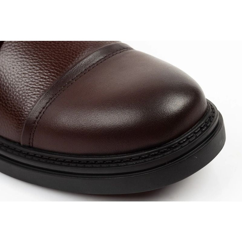 Lee Cooper men's shoes elegant brown leather insulated ankle boots