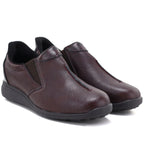 Women’s Burgundy Leather Wedge Shoes M.Daszyński SFY2647-5