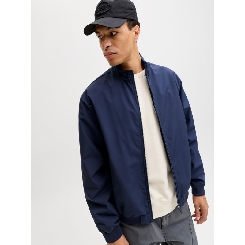 Jack&Jones Men's Bomber Jacket JJECHARGE STAND COLLAR BOMBER NOOS 12288895 NAVY BLAZER