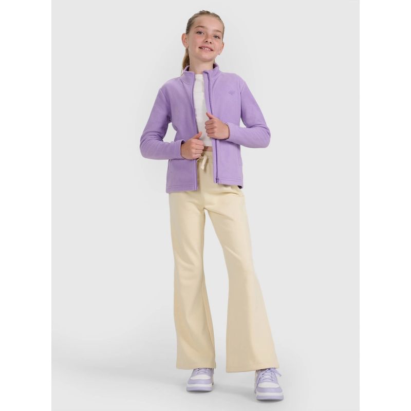 Girls’ Slim-Fit Fleece Jacket with Stand-Up Collar 4F 4FJRAW25TFLEF434-51S
