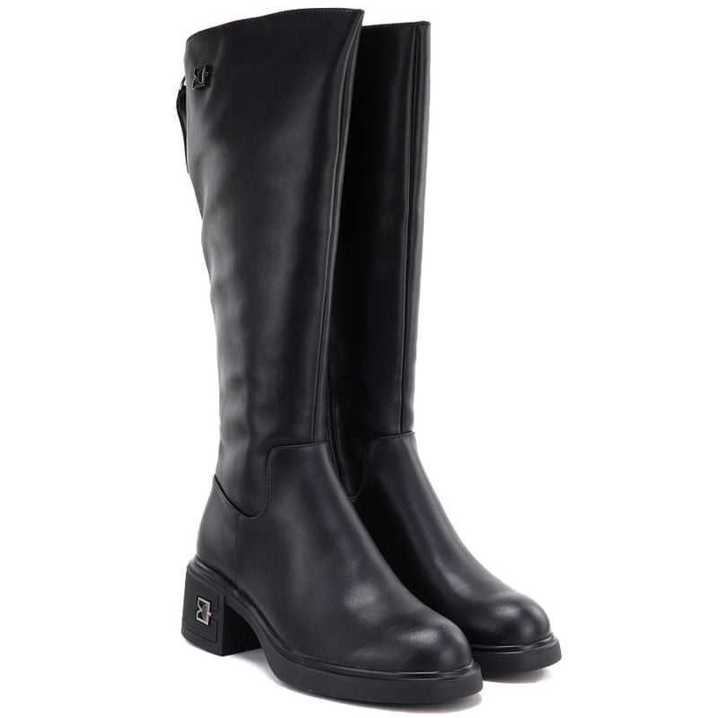 Women's leather ankle boots, black, Vinceza FIO27-67056