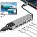 GEMBIRD MULTI ADAPTER USB TYPE-C 5IN1 (USB AF AND TYPE-C HUB + HDMI + PD+LAN) GRAY Kable i adaptery/Adaptery, przejściówki Your Sports Performance