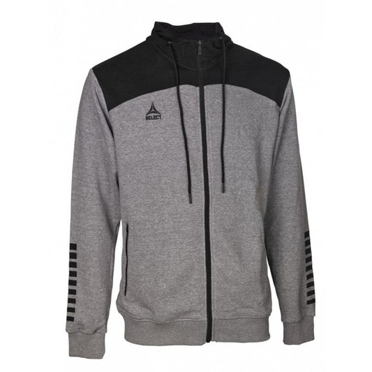 Select Oxford Zip Hoodie U T26-01811 grey/black Clothing/Football/Select Select