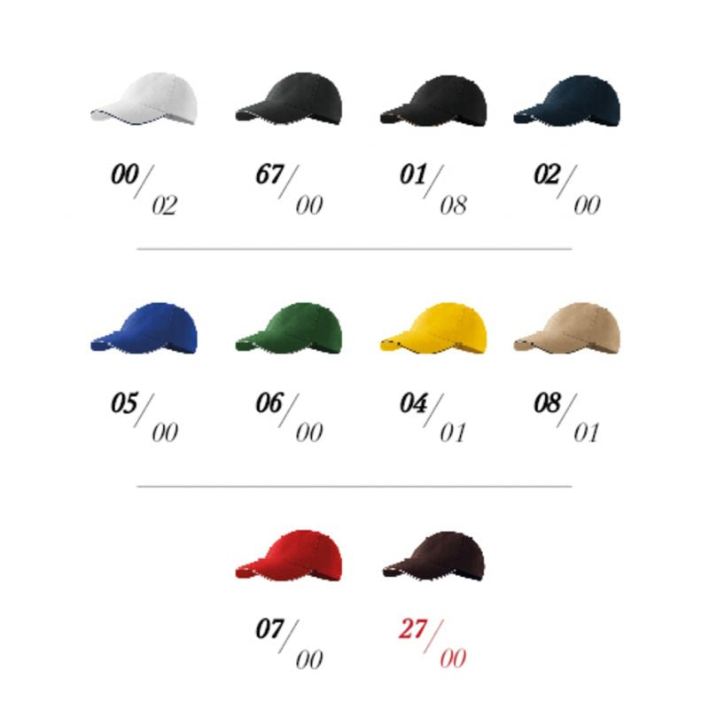 Unisex Sandwich Cap 6P (White) Clothing/Multisport/Malfini Your Sports Performance
