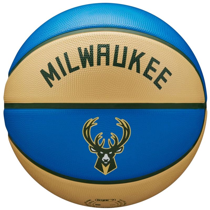 Wilson NBA Team City Edition Milwaukee Bucks Ball WZ4016517ID basketball Accessories/Balls/Basketball Your Sports Performance
