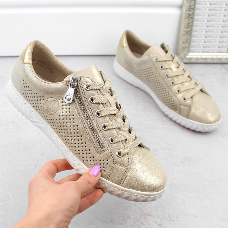 Comfortable leather shoes Rieker W RKR694, beige Footwear/Lifestyle/Rieker Your Sports Performance