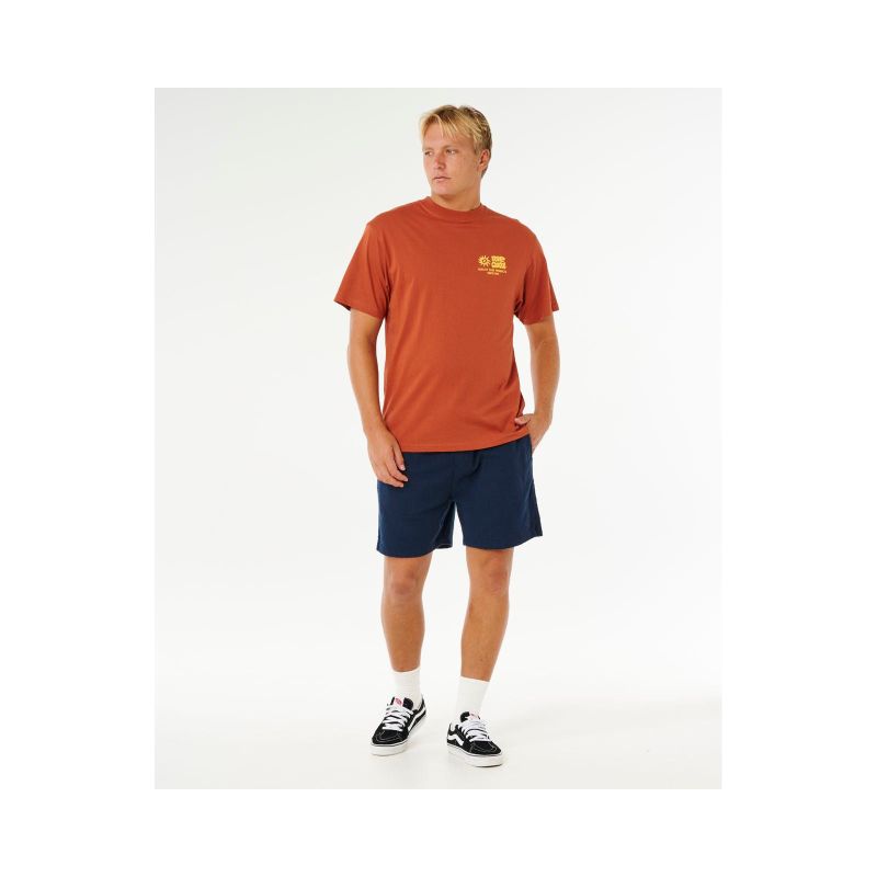 Men's RIP CURL Pacific Rinse Glass Off Tee Brown