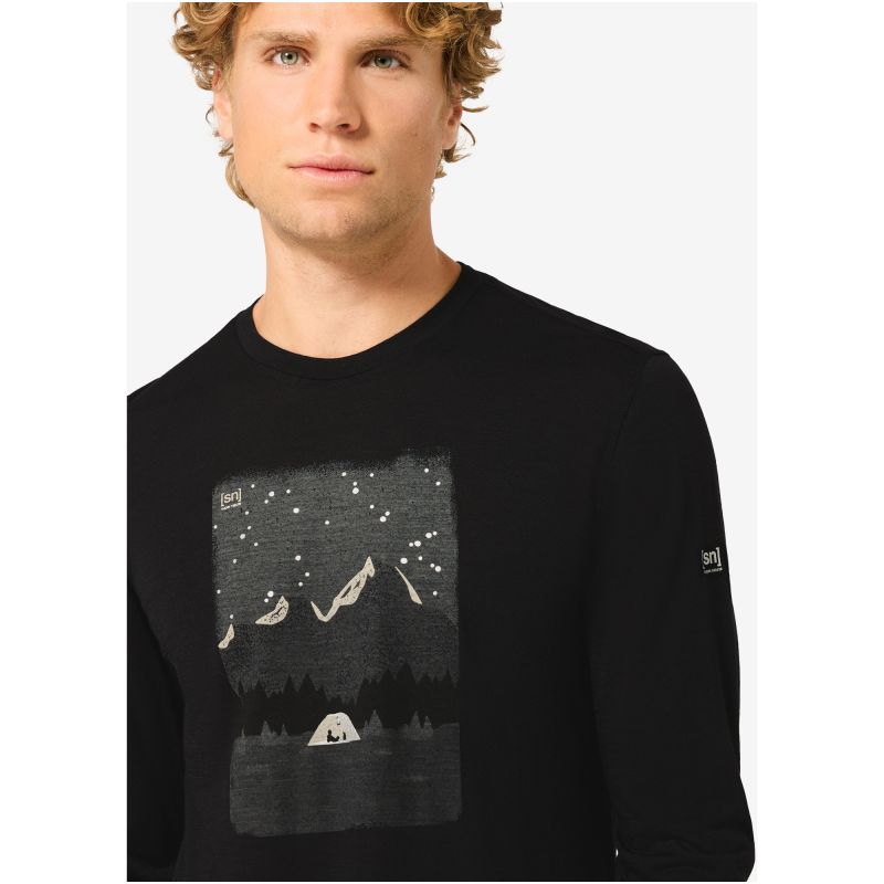 Men’s SUPER.NATURAL M OUTDOOR NIGHTS LS long-sleeve top black