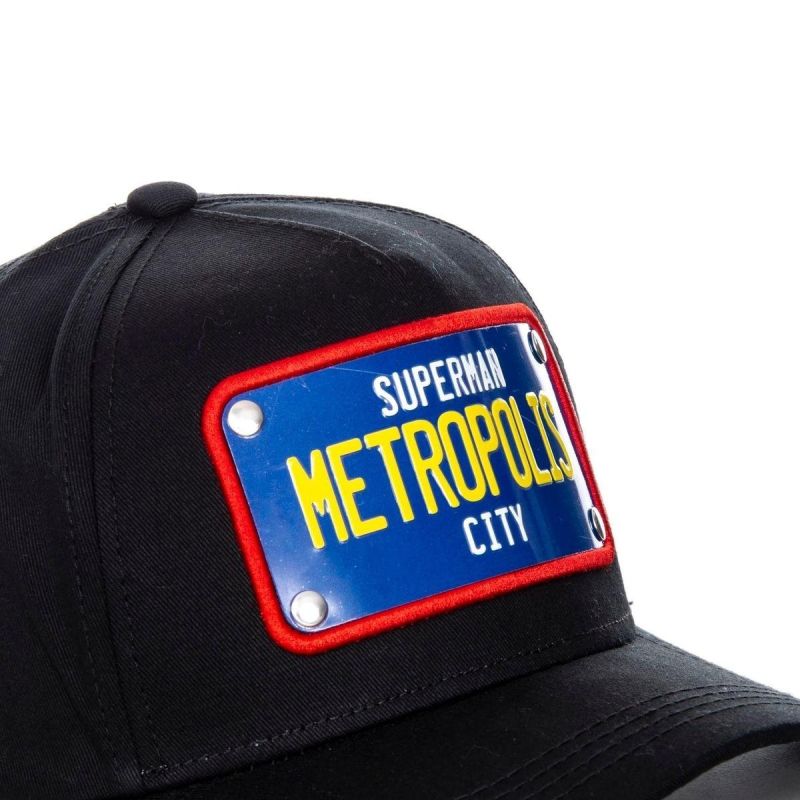 Capslab Superman Metropolis City DC Black Baseball Cap - FG/DC2/1/CAS/SUP1 Odzież/Czapki/Czapki z daszkiem Your Sports Performance
