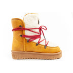 D.Franklin women's winter snow boots, fashionable fur lining, mustard color D.Franklin