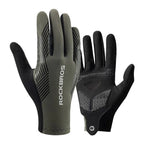 Rockbros 16110006003 shock-absorbing cycling gloves size L - green and black Rockbros