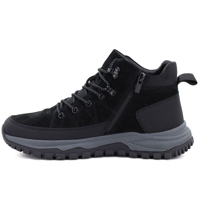 Men's leather insulated boots, black, Big Star UU174246