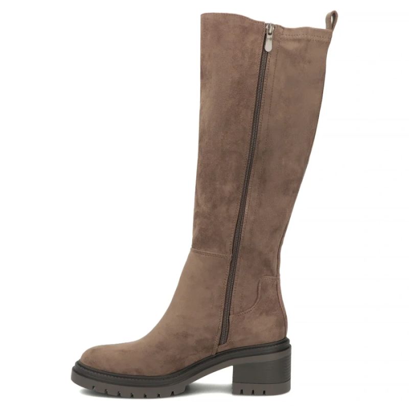 Women’s Taupe Suede Block-Heel Boots Filippo DKZ8310