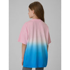 Girls' loose T-shirt with print 4F 4FJRSS26TTSHF4186-91A