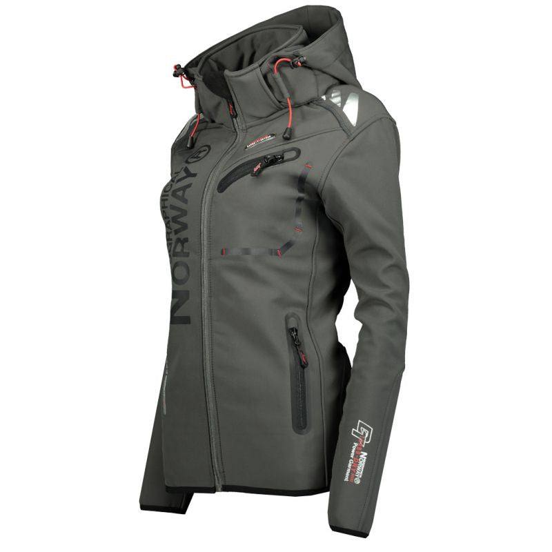 Geographical Norway Reine Gray/Black Lady 007 women's softshell jacket (WU6099F/GN Grey/Black) Clothing Your Sports Performance