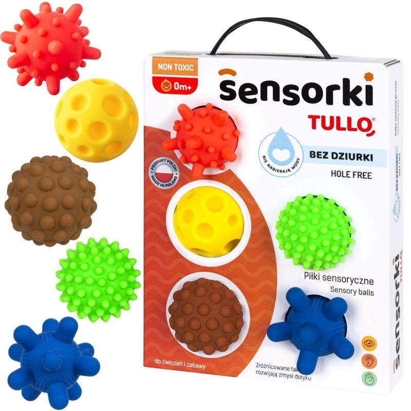 TULLO Sensory Balls Sensory Balls without holes, 5 pcs. (Gry i zabawki) Edukacja i rozwój/Medyczne Your Sports Performance