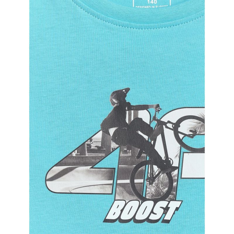 Boy's regular sleeveless T-shirt with print 4F 4FJRSS26TSLEM354-047S 4f